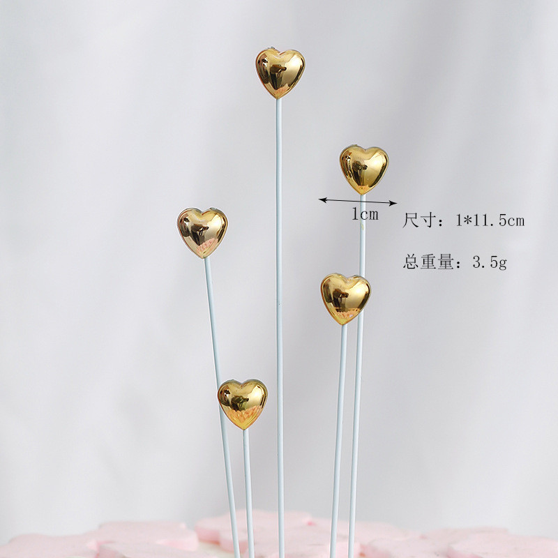 

5pcs Heart Happy Birthday Cake Topper Birthday party Dessert decoration for Baby shower Baking supplies new