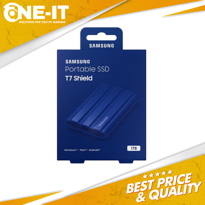 PORTABLE SSD EXTERNAL SAMSUNG T7 SHIELD 1TB BLUE