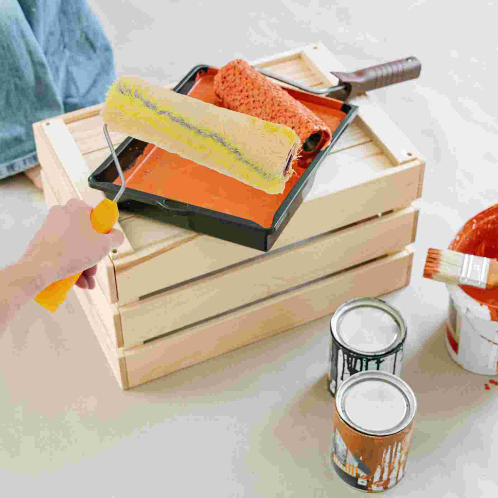 

Roller Decoration Tools Paint Brush Tray Liner Extension Pole Applicator Effective Sealing Spike Set