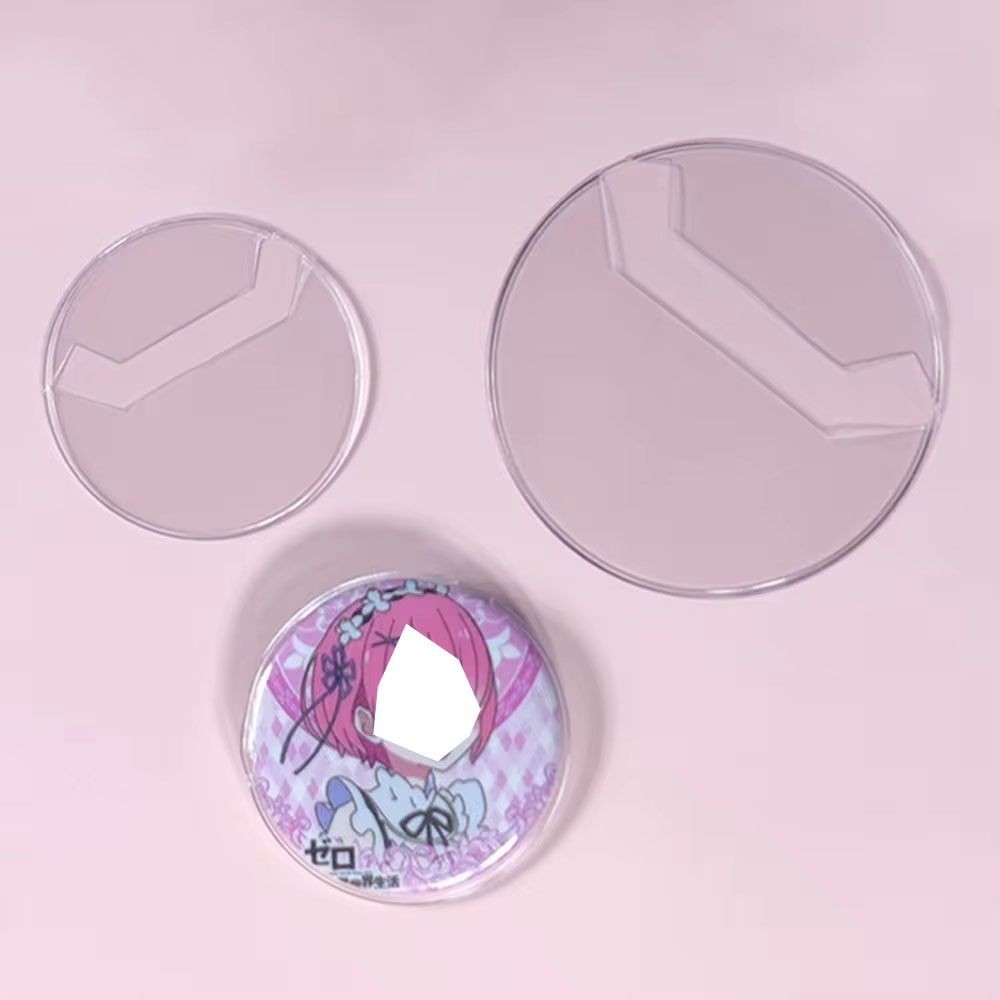 10Pcs Transparent Ita Bag Pins Decoration Storage Case Badge Protector Protective Sleeve Cartoon Pin