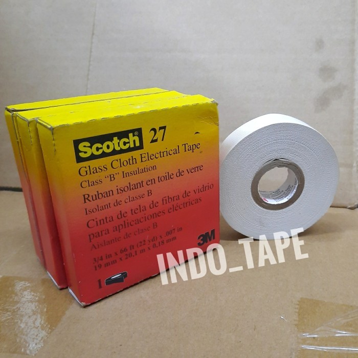 

isolasi listrik scoth 27 glas cloth electrical tape 3M uk 19mmx20,1m