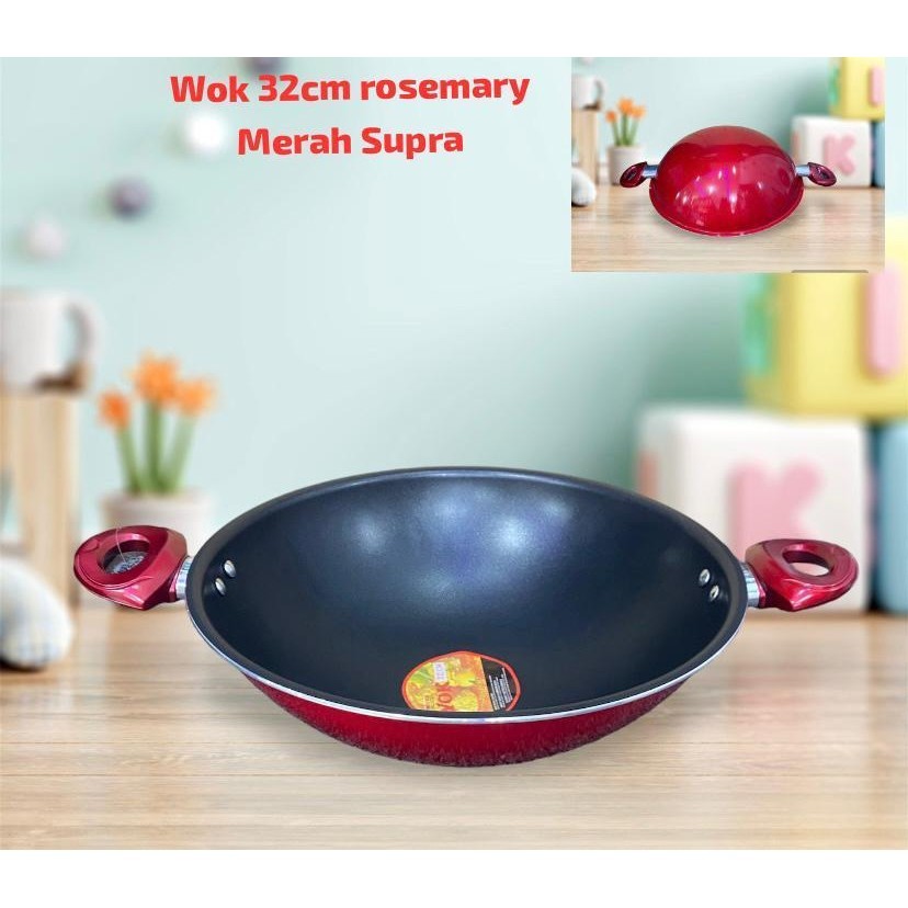 ACEH.BA 116544 Wajan Aluminium Supra 32cm Supra Wok 32cm Rosemary