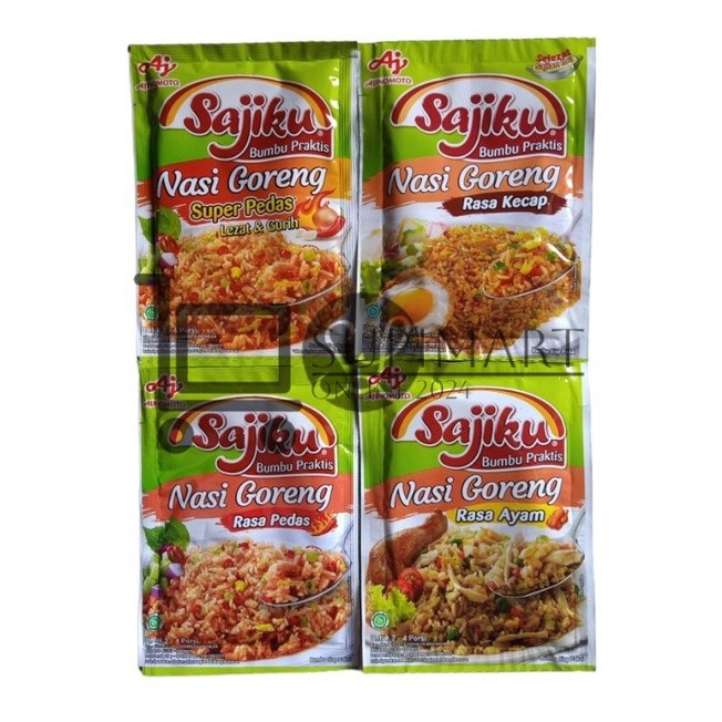 

SAJIKU Nasi Goreng 20gr Ecer / Rasa Ayam Sajiku Nasi Goreng 20 Gram Rasa Pedas Sajiku Bumbu Praktis