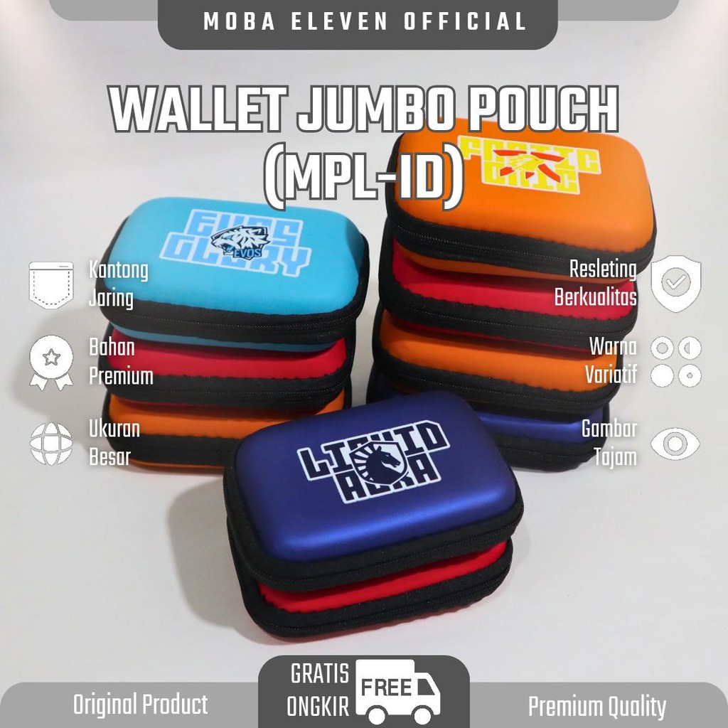 WALLET JUMBO MPL-ID - Wadah Kotak Tas Besar Penyimpanan Serbaguna Aksesoris Resleting - E-SPORT LOGO