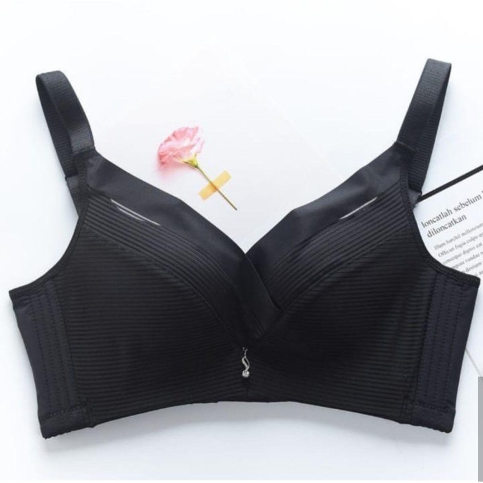 ⭐BISA COD⭐ Bra Wanita Tanpa Kawat/Bra Push Up Wanita/Push Up Bra  Hitam, 34