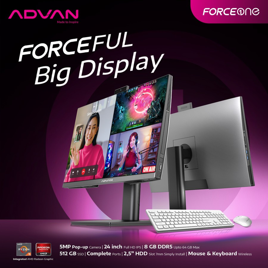 Advan Force Onepc All In One Pc Amd Ryzen 5 6600H 8/512Gb Windows 11