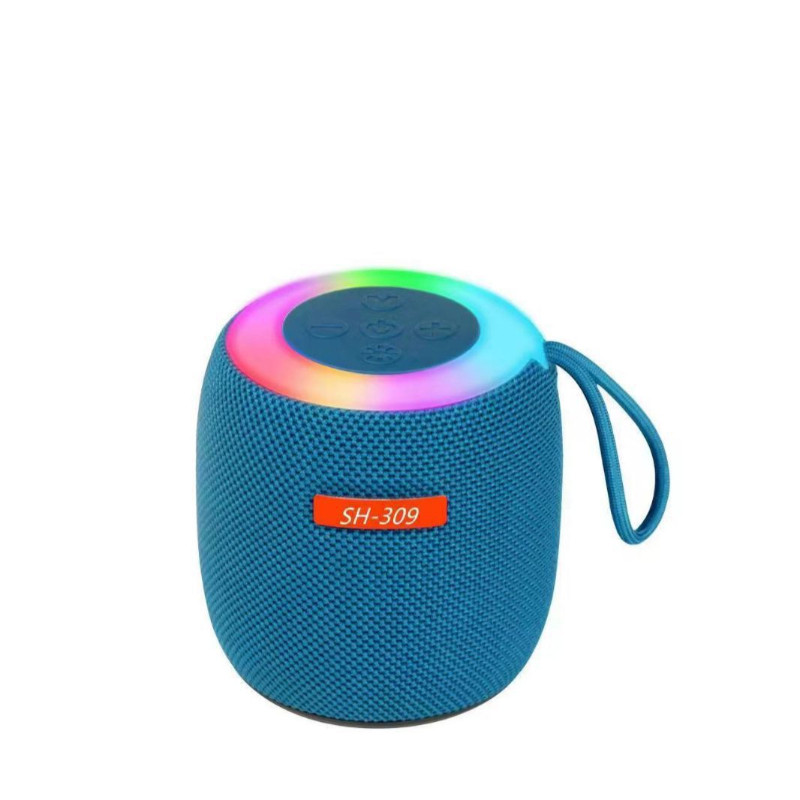 SH-309 Mini Wireless Bluetooth Sound System Colorful RGB Night Light Outdoor Portable Fabric Subwoof