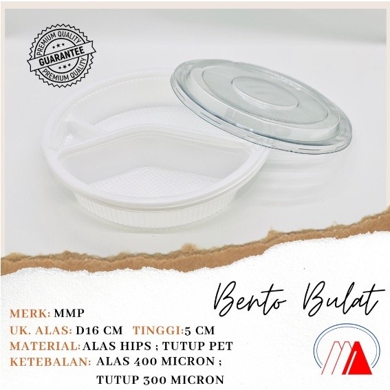 LW [20 SET] MIka Bento Bulat Sekat 3 / Mika Bento Bulat / Tray Bento Sekat / Skat / Bento Mangkok / 