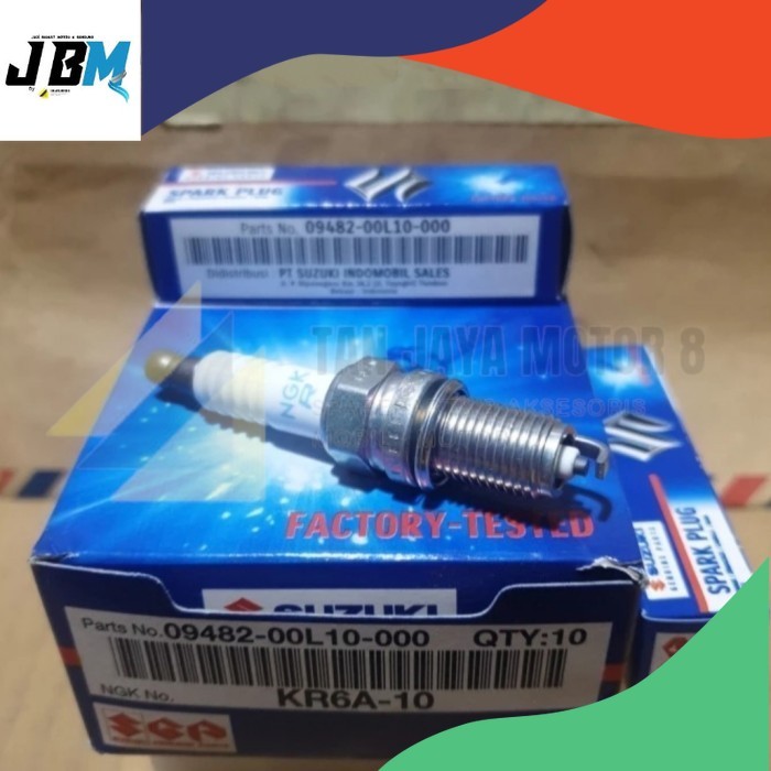 SPARK PLUG BUSI MOBIL SUZUKI NEW CARRY ERTIGA 2012-2019 KR6A-10 MERK GENUINE SGP 09482-00L10-000