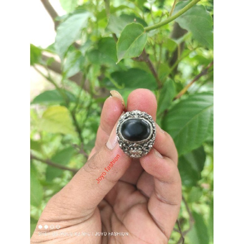 CINCIN BATU FOSIL GALIH KELOR HITAM SUPER KALIMANTAN