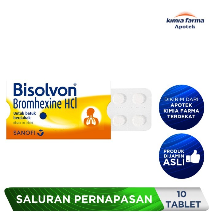 KFSALE BISOLVON BLISTER 10 TABLET / OBAT BATUK BERDAHAK / KIMIA FARMA