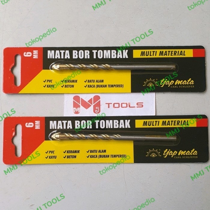 Mata Bor Tombak Tjap MATA 6mm - MATA Bor Serbaguna Tjap MATA