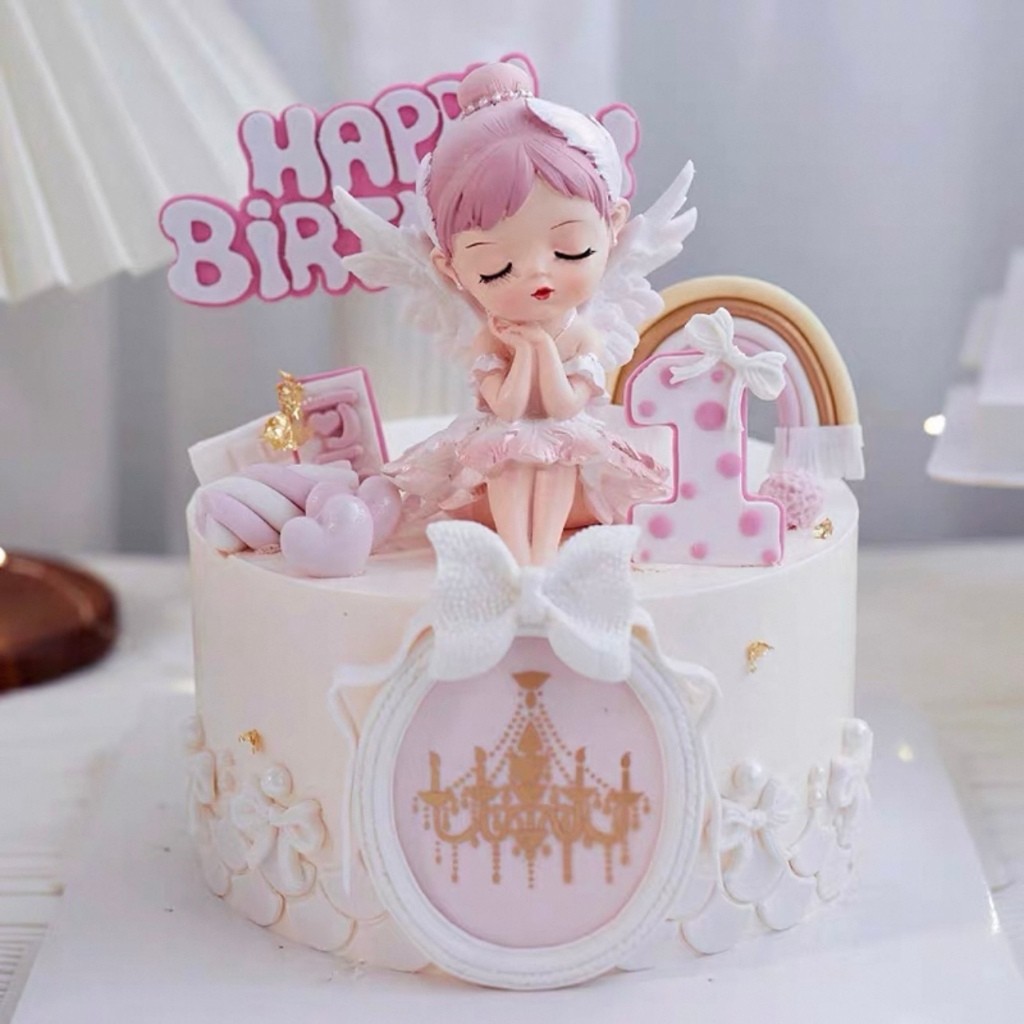 AKSESORIS KUE ULANG TAHUN tema peri fairy kue ulang tahun anak perempuan hiasan kue ultah bday cake 