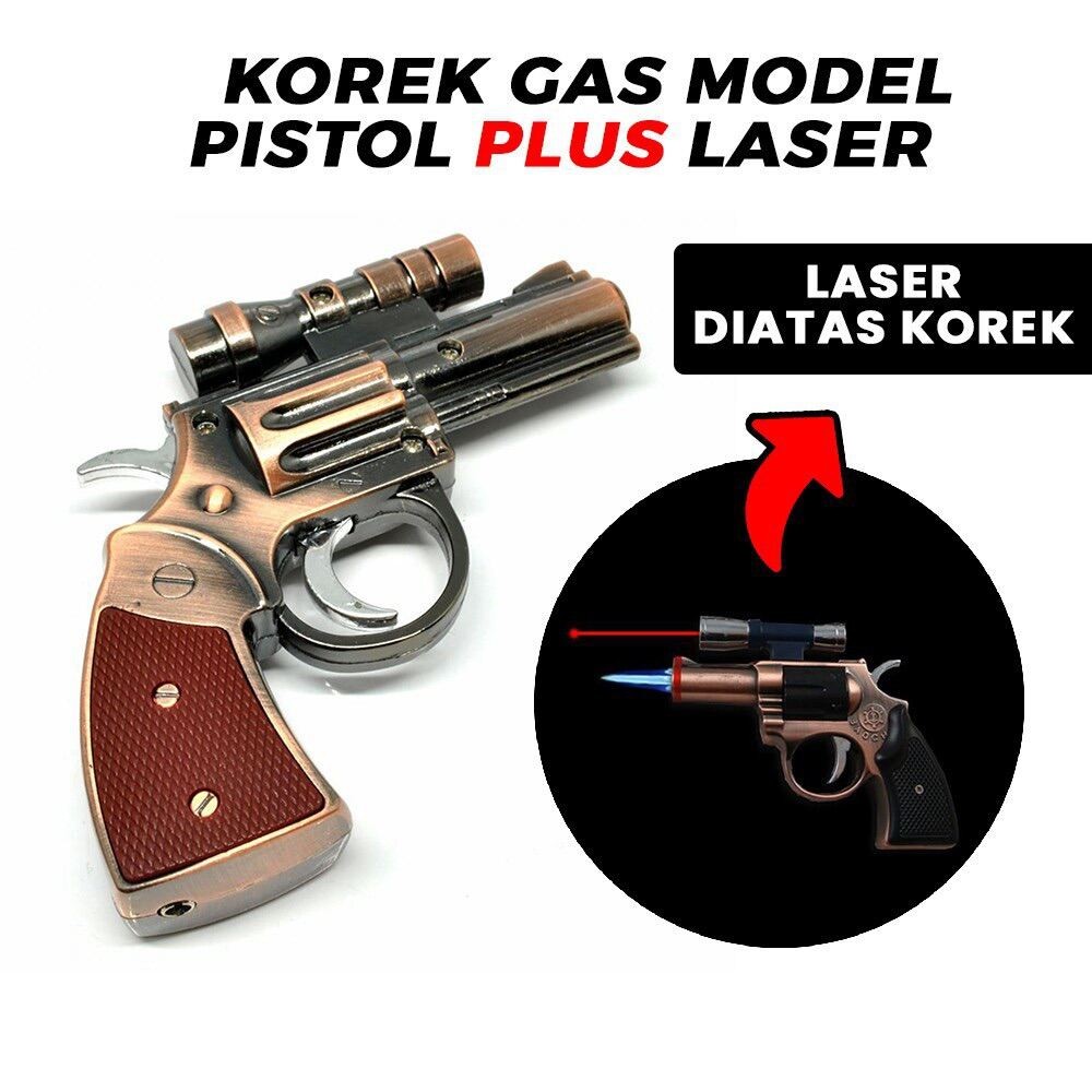 korek api pistol laser senter besar dan kecil stand gun tatakan pake sarung bisa di gantung bisa COD