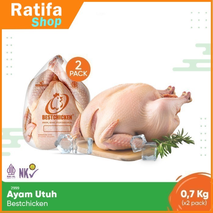 

Bestchicken Bundling Hemat Ayam Karkas Broiler 700 gram - Isi 2 pack