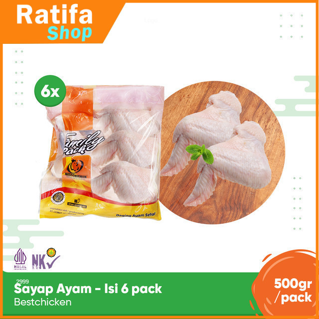 

Bestchicken Bundling Hemat Sayap Ayam / Chicken Wings 500 gr - Isi 6 pack
