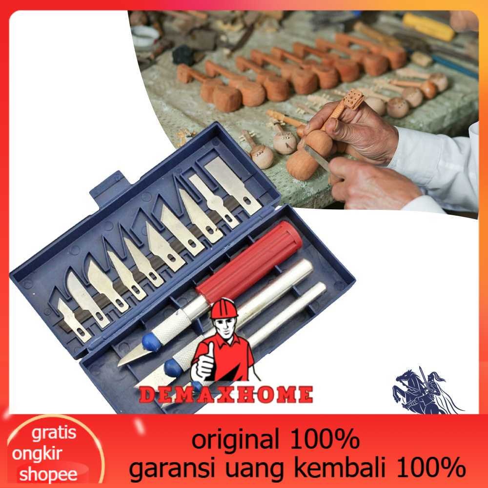 

KNIFEZER Set Pisau Ukir Seni 13 in 1 Crafting Knife 3 Handle - A-003