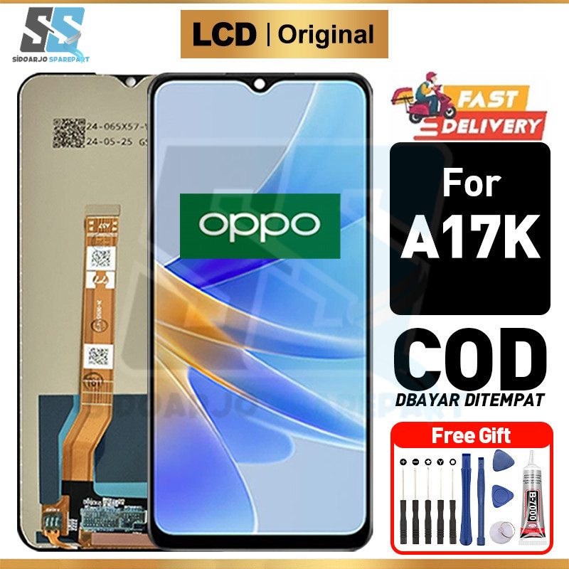 LCD OPPO A17K LCD OPPO A57 OPPO A17 Original Asli Fullset Ori For Glass Touch Screen Digitizer