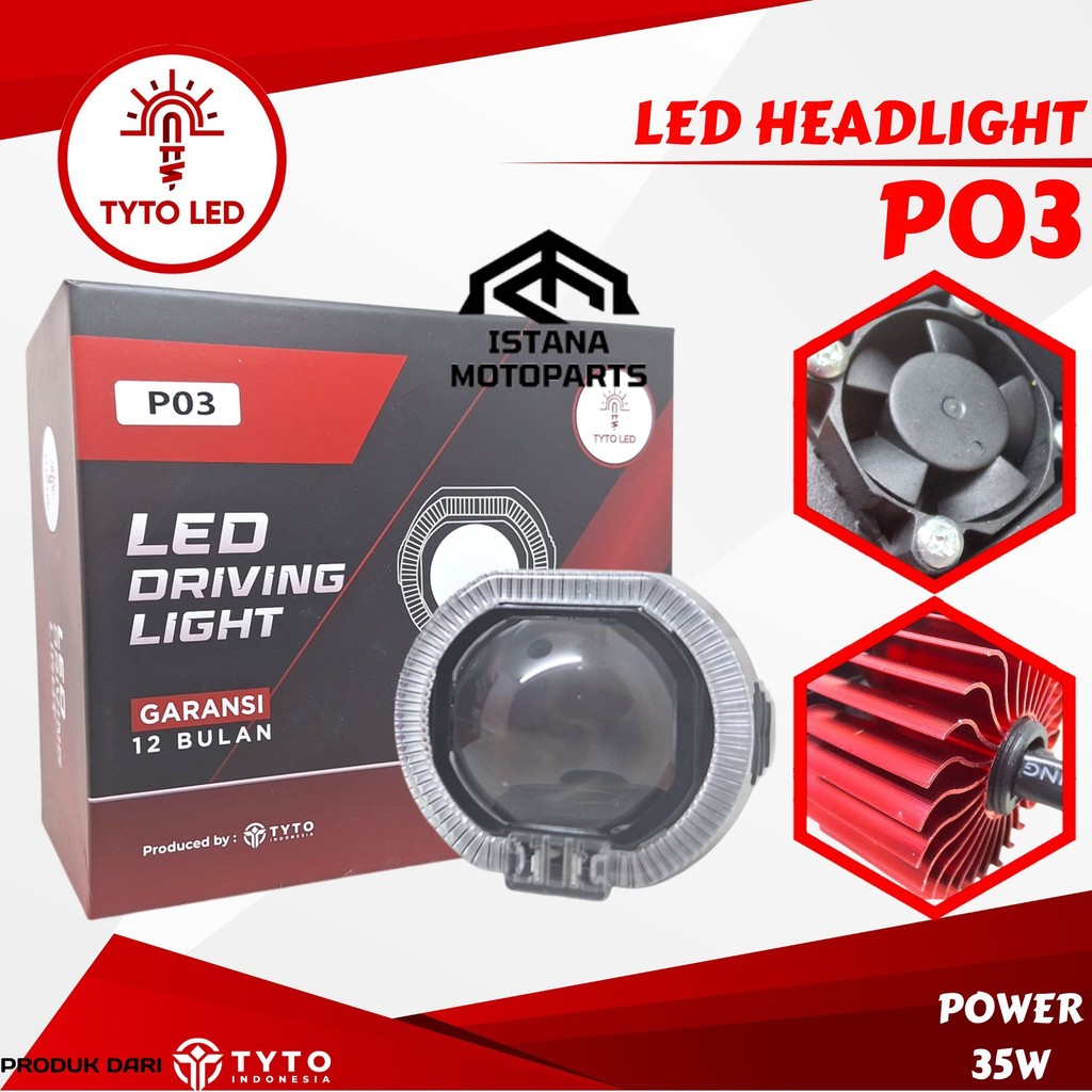 TYTO P03 Lampu Biled 2.5Inch 35Watt Demon Eyes RGB Adjustable