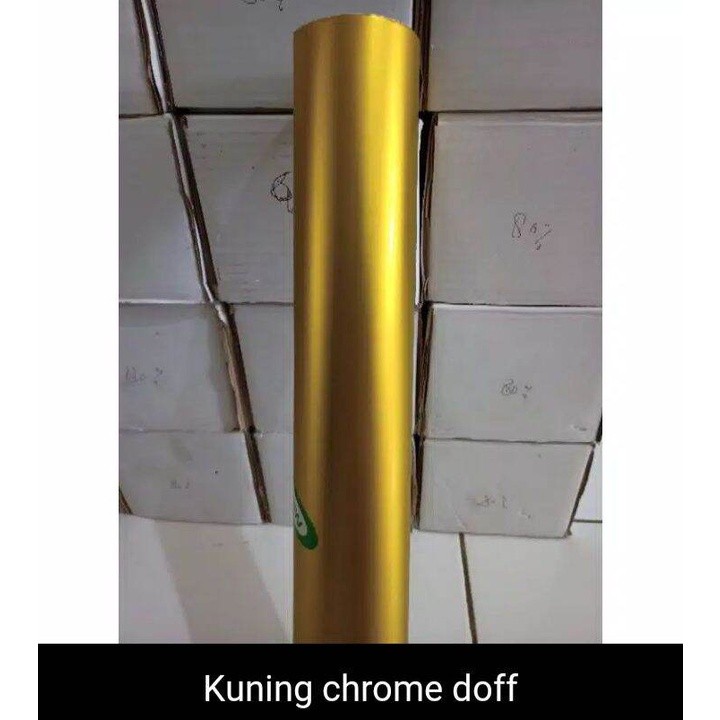 STIKER SKOTLET MOTOR GOLD CHROM METALIC CHROM DOFF GOLD