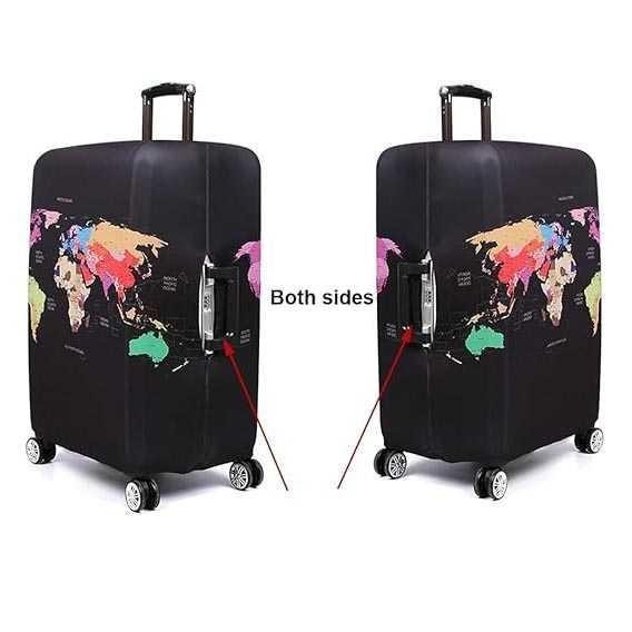 Cover Sarung Koper Travel Motif Polos Suitcase Size 18 20 22 24 26 28 30 32 inch - M 22-24Inch C4
