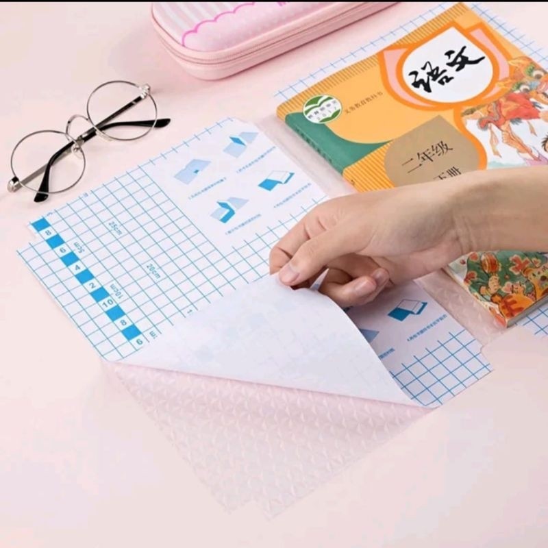 

Sampul Buku / Stiker PVC Film Perlindung Buku Tekstil Isi 10 Lembar Plastik