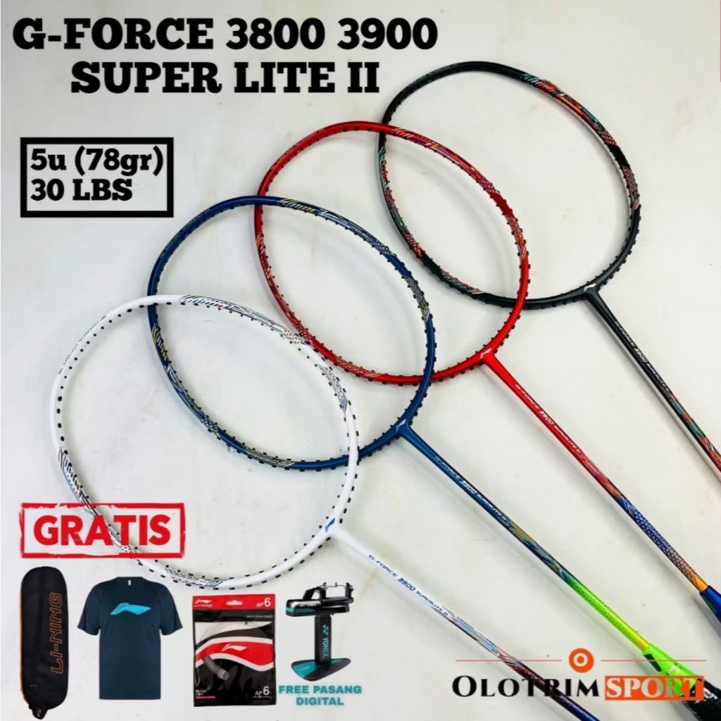 Raket Badminton Lining Gforce Super Lite 3500  3600  3700 3800 3900 II 2 G Force ORI