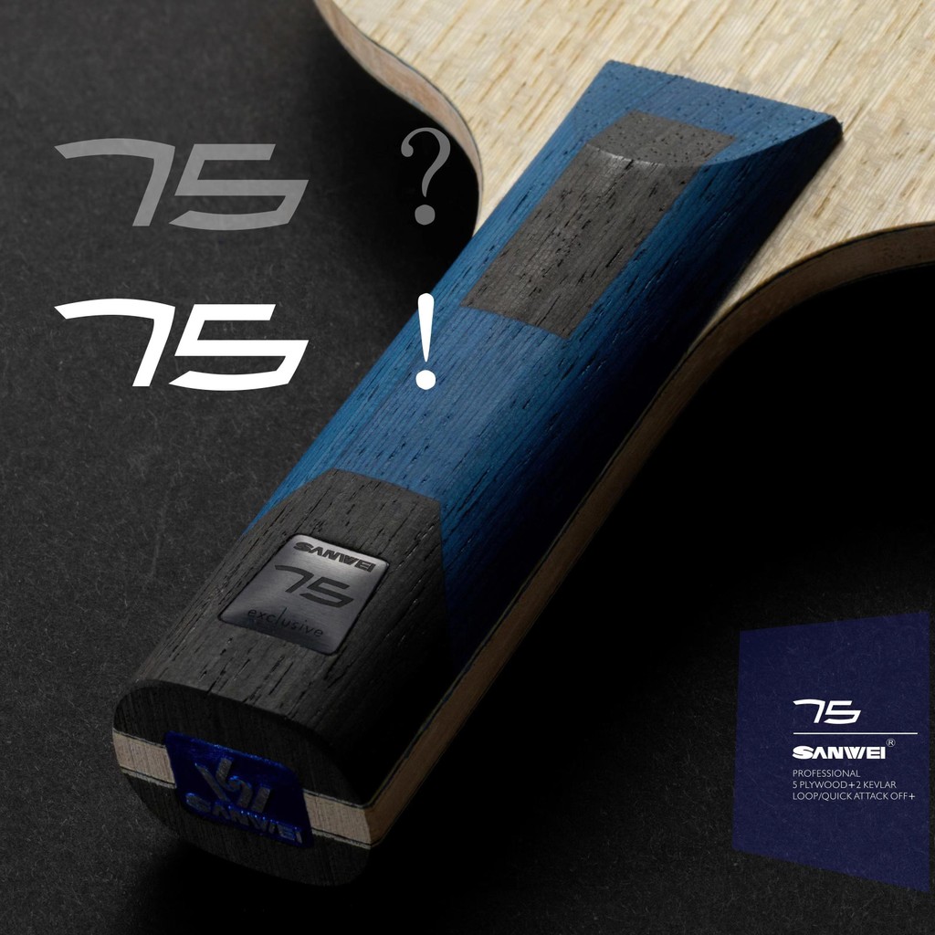Original SANWEI 75 Professional ALC Table Tennis Blade VIS Structure Aryl Carbon Ping Pong Paddle Su