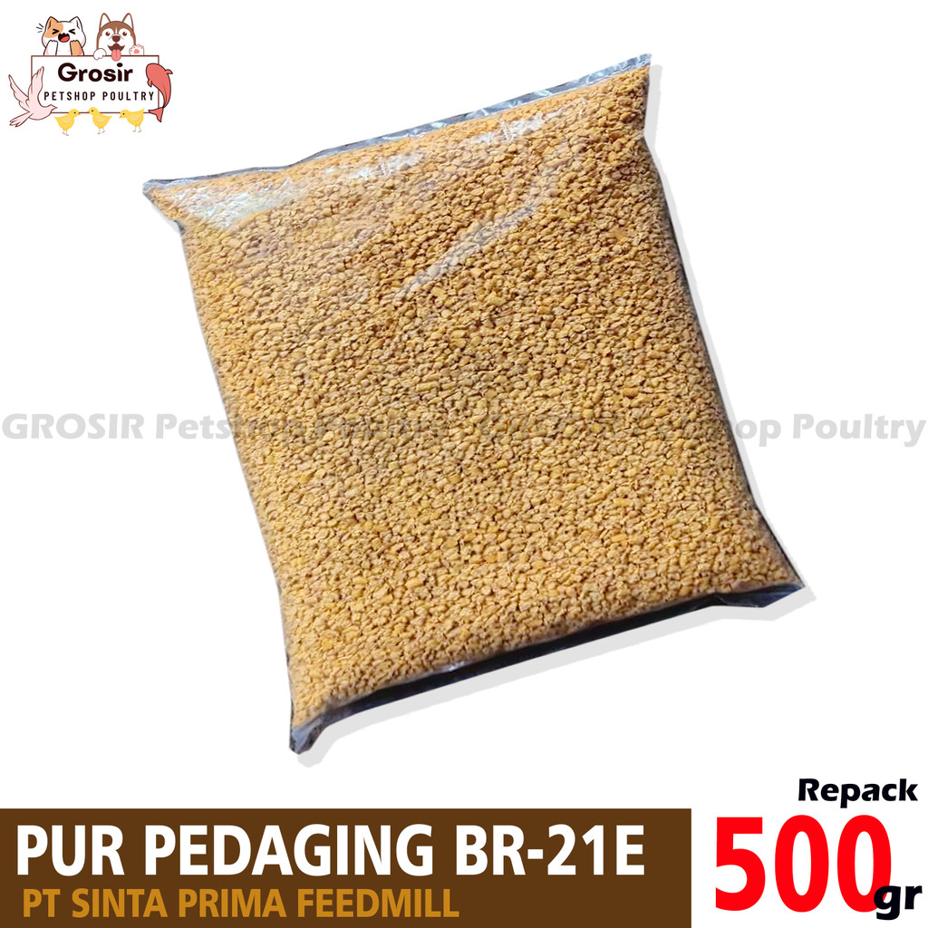 Pakan Ayam Pur BR21E / BR-21E || Pur Ayam Pedaging Repack 500 gram