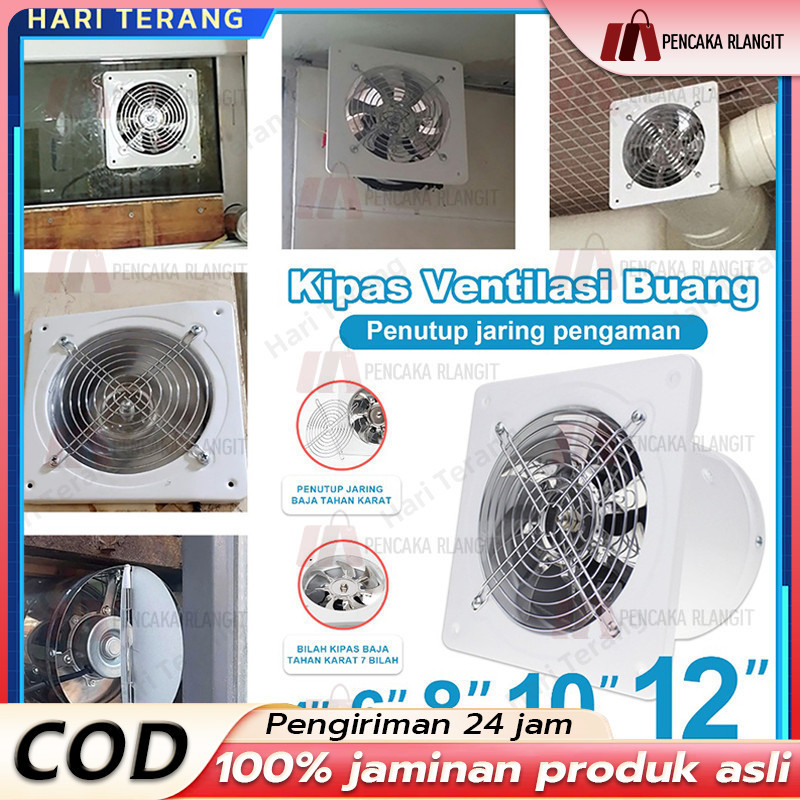 Exhaust Fan Dinding 4Inch Kipas Exhaust Ventilasi Dinding exhaust fan kamar mandi Booster Fan 4 / 6 