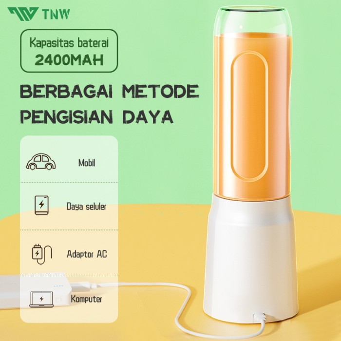 TNW Juice Blender Portable Jus Belender Buah 6 Pisau Mini Juicer