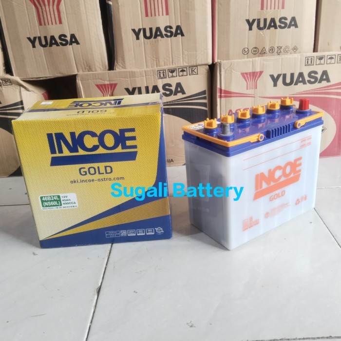 Aki Mobil Nissan Livina Evalia March Accu INCOE NS60L GOLD Aki Basah HYBRID 12v 45Ah