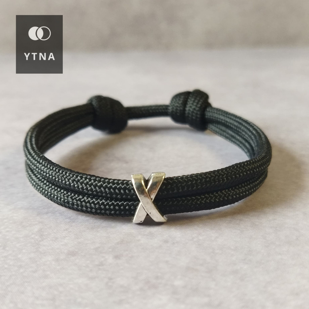 YTNA - Gelang Aesthetic Pria Cowok Keren 4mm Bracelet Breads Hitam Simple Polos Premium G7