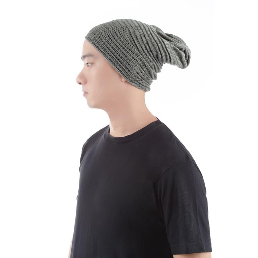 Topi Kupluk Polos Rajut / Wol Pria/wanita ( Abu tua )