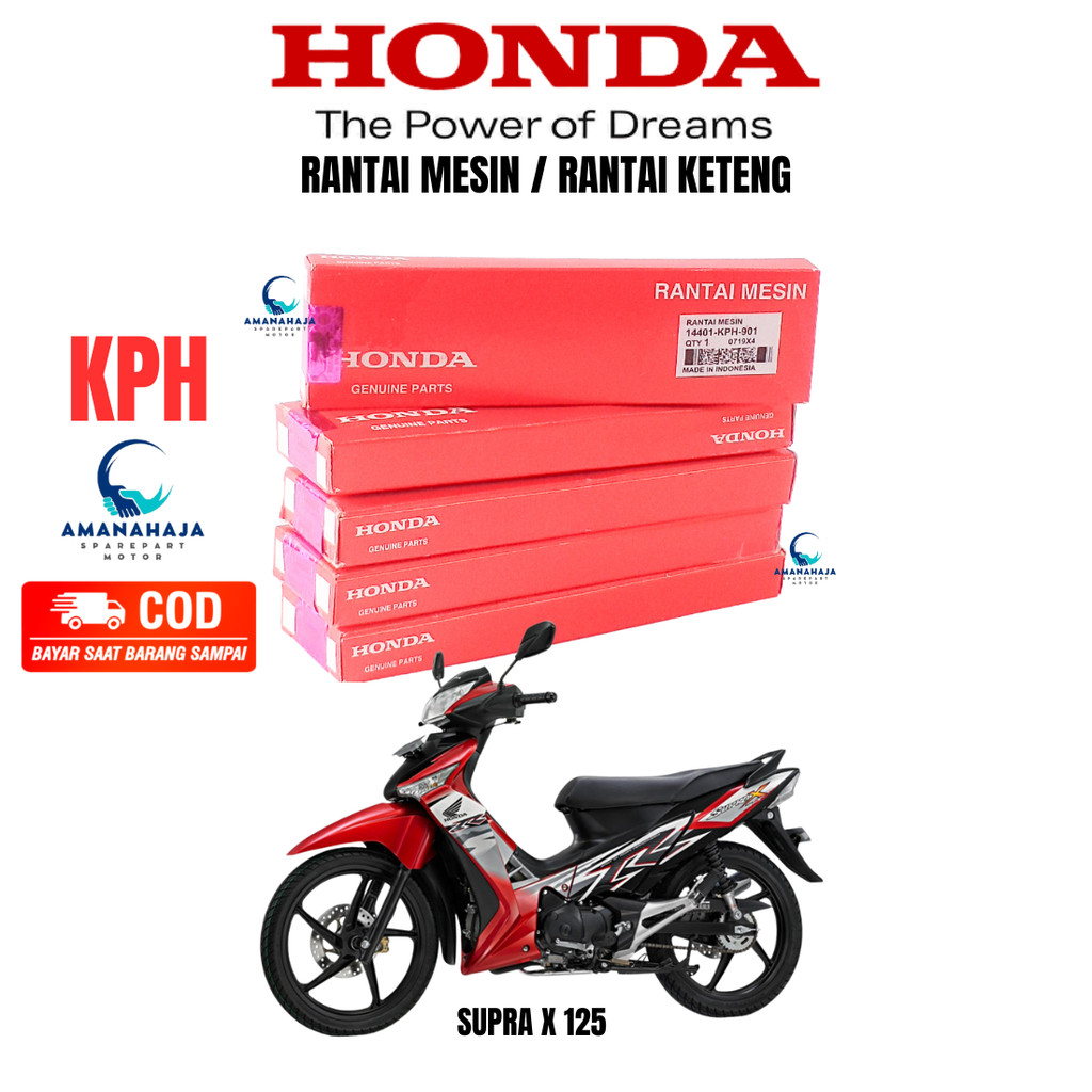 (GARANSI) ORI RANTAI KETENG KAMPRAT ONLY SUPRA X 125 (KPH) | SPAREPART ORIGINAL SUKU CADANG SEPEDA M