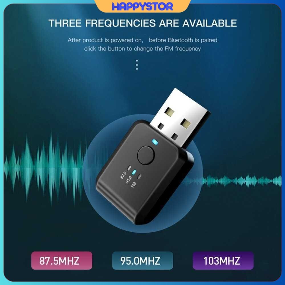 USB Dongle Car Bluetooth 5.1 FM Transmitter Adaptor - FM01