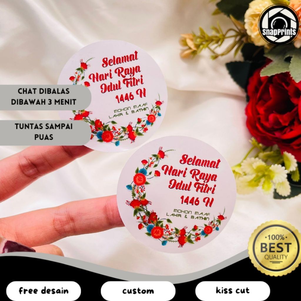 

SP 9-15 Sticker Toples Hampers Ramadhan Sticker Label Selamat Hari Raya Idul Fitri Bandung