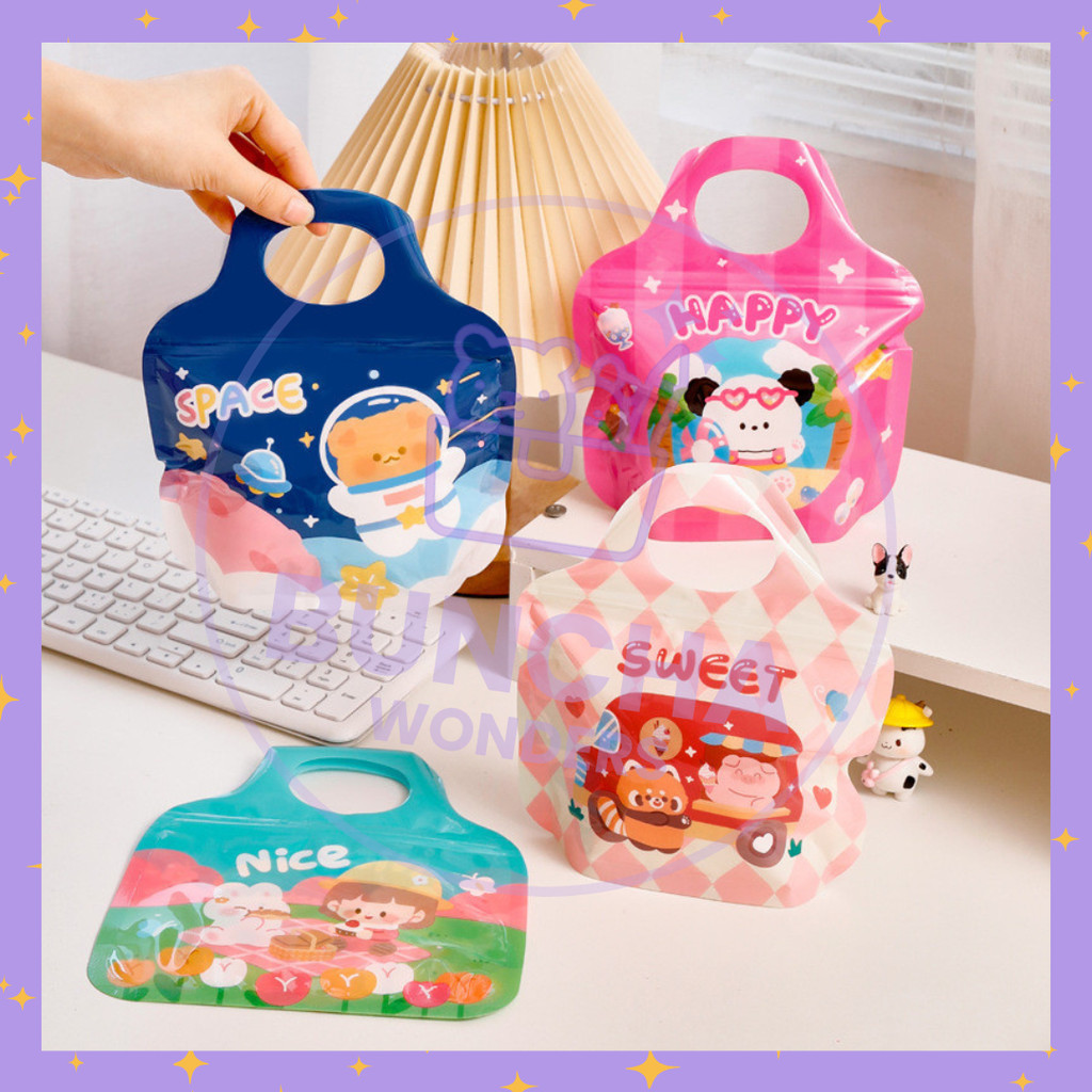 BW - Zipper bag standing pouch kekinian - Ziplock bag lucu - Standing pouch A S-PO007