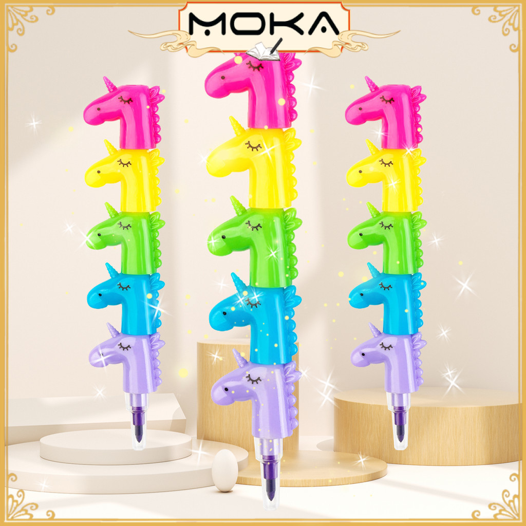 

MOKA PENSIL WARNA SUSUN / BENSIA PENSIL WARNA BENTUK UNICORN KAWAII MKP155