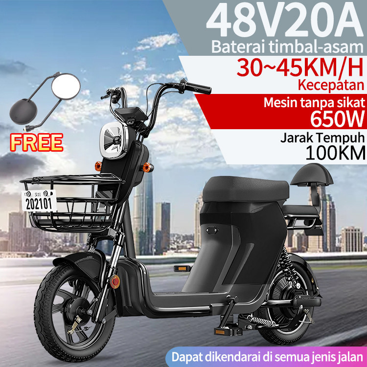 JF Sepeda Listrik Motor Sepeda Listrik Dewasa Sepeda Listrik Premium Mewah 650W
