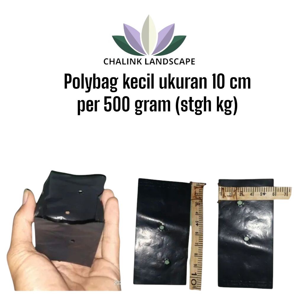 Polybag Tanaman Kecil Untuk Semai Ukuran 10 cm per setengah kg isi 500 Lembar / Polybag Ukuran Kecil