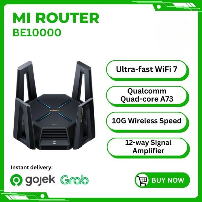 Mi Router BE10000 Tri-band Wifi 7 Qualcomm Quad-core A73 10G Gigabit Wireless Speed 2GB Memory Mesh 