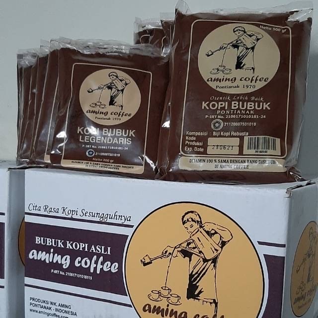 

KOPI AMING COFFEE KHAS PONTIANAK Berat 1KG / 500gr x2 bkgs khuntien