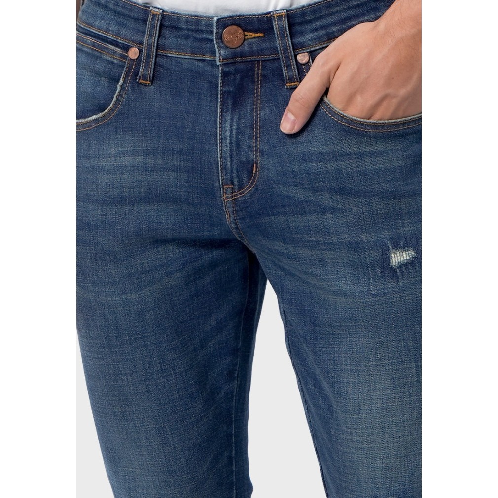Wrangler Long Pants Skinny Straight Full VEGAS 03A24 - Med Blue, 32 in