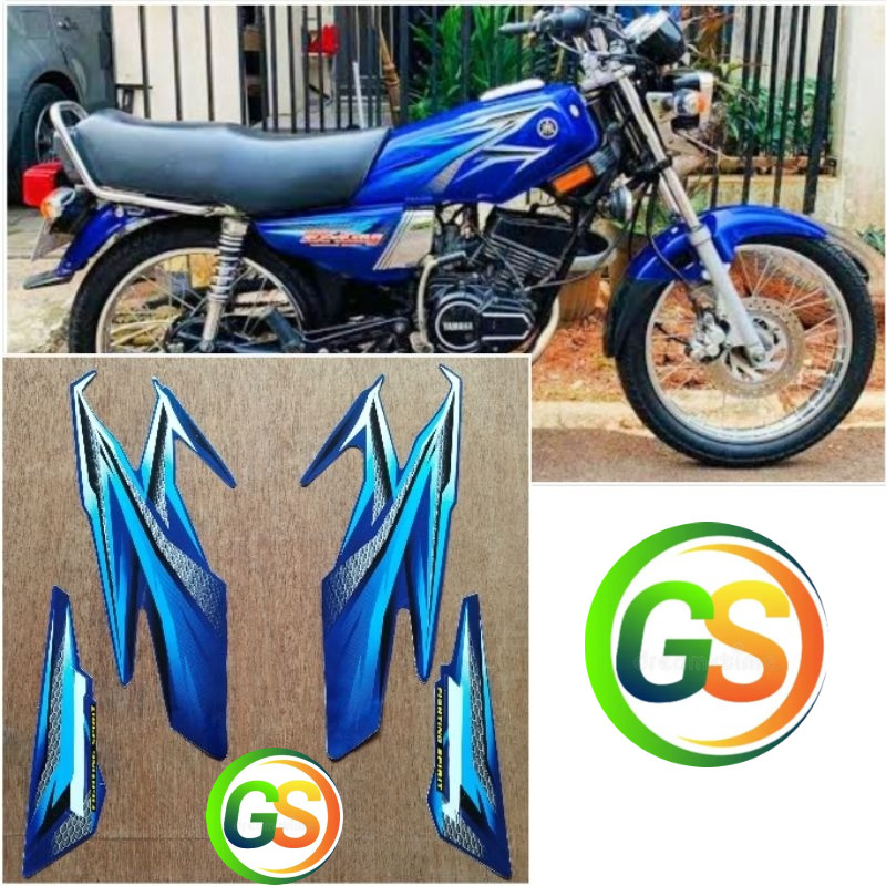 Striping Original Yamaha RX King biru tahun 2005
