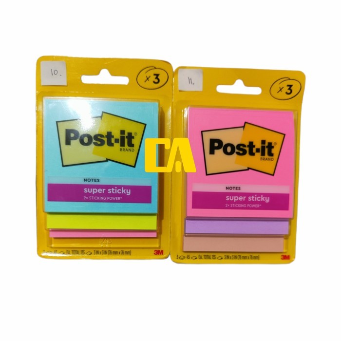 

Post-it 3M super sticky 3x3in 45lembar