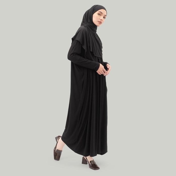 PLAIN LOOSE ABAYA by khalewale Dress - BLACK, M