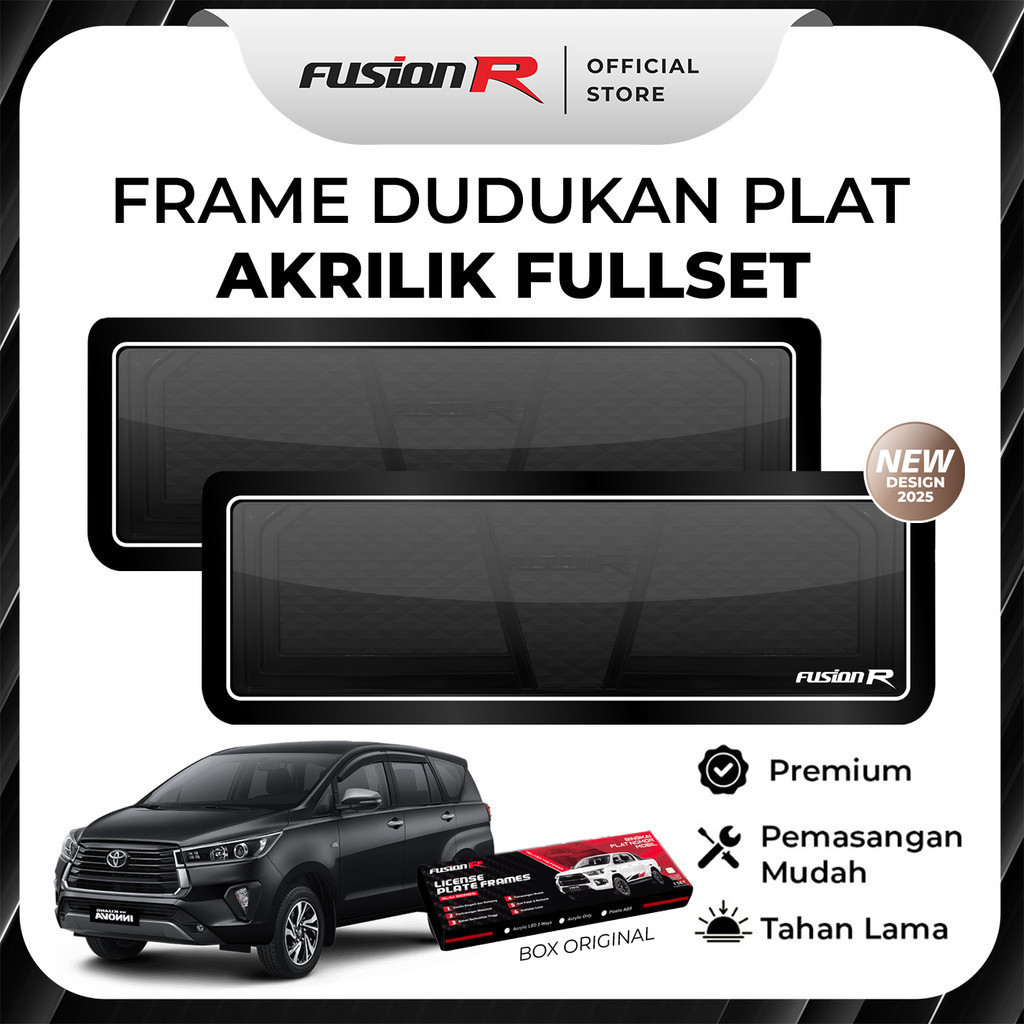 MERBAU FUSION R Dudukan Plat Mobil Innova Reborn Tatakan Tempat Plat Nomor Mobil Akrilik Mika