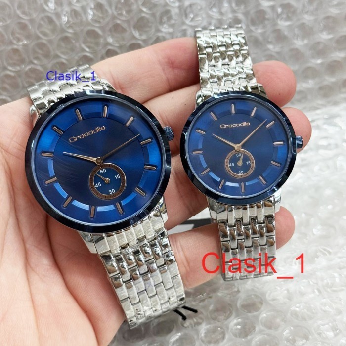 Original 100 Crocodile CF-024F11C CM-024F11C Jam Tangan Couple Analog  CM024 CF024 Garansi Resmi