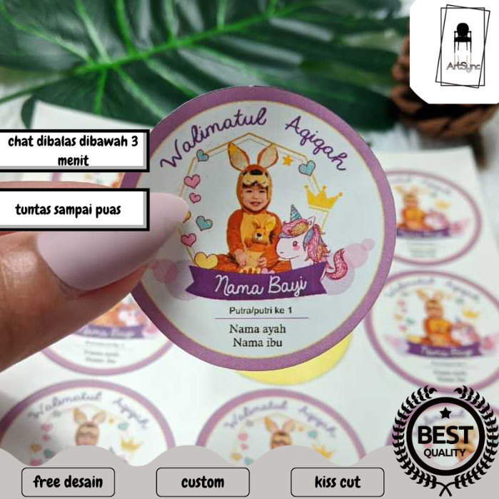 

Syncart 9-15 Cetak Sticker Aqiqah Anak Bayi Label Kikah Stiker Bulat Akikah Free Desain Uk.Besar